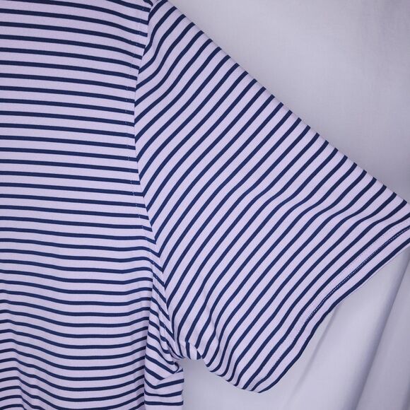 Southern Tide Polo Shirt Mens XXL Striped Pink, Navy Performance - Picture 4 of 11